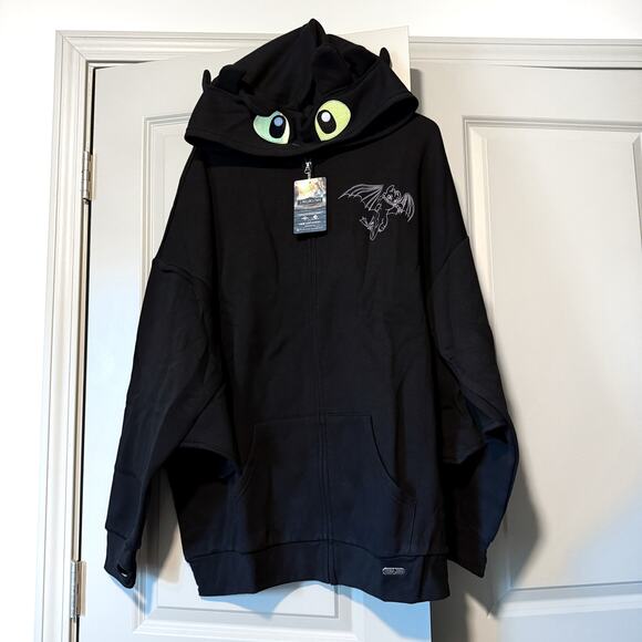 How To Train Your Dragon Toothless Hoodie Winged Cosplay 2XL Her Universe - Picture 9 of 15